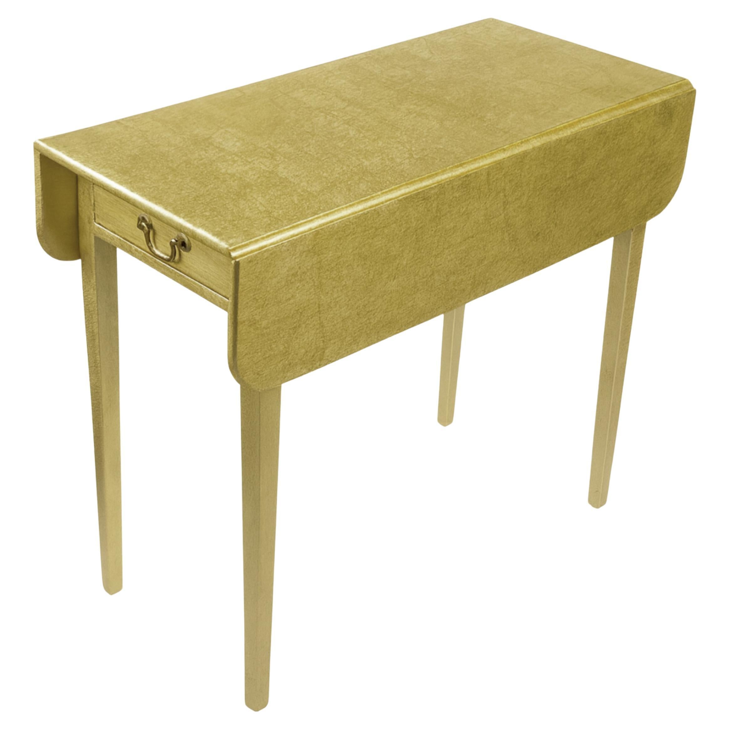 Walnut Gilt Walnut Pembroke Flap Table, 19th Century