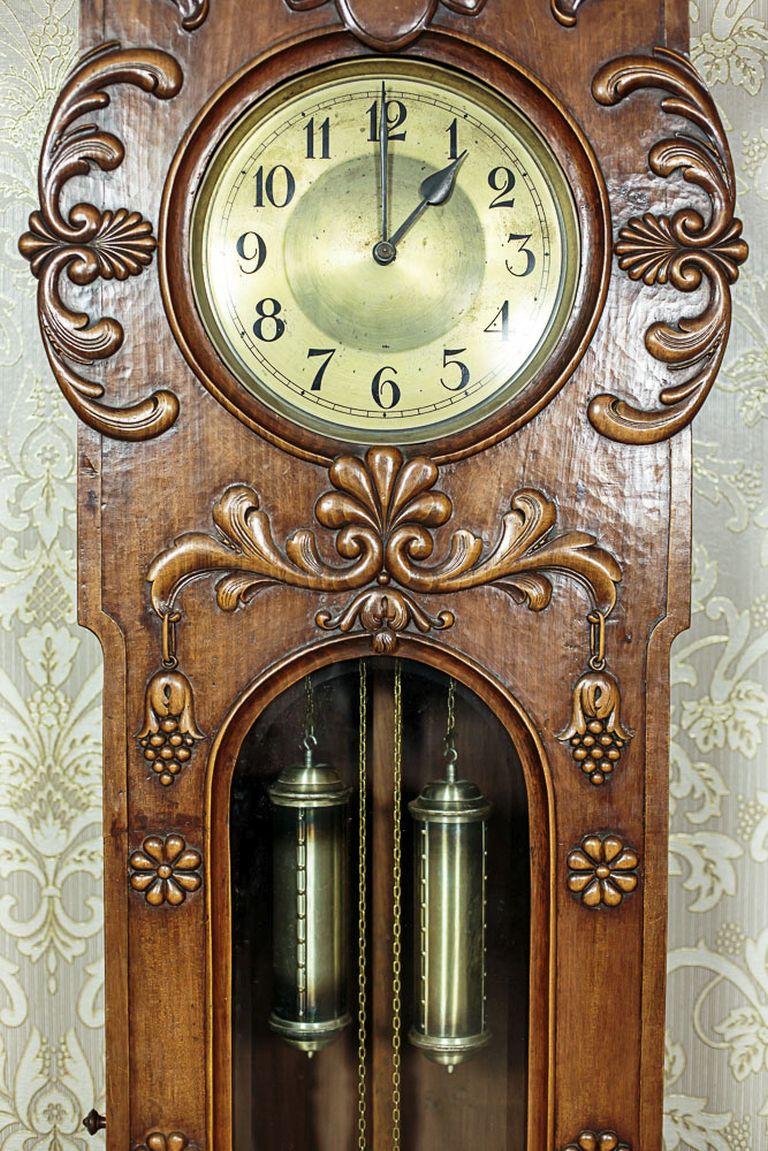 Walnut Grandfather Clock, circa 1910 3