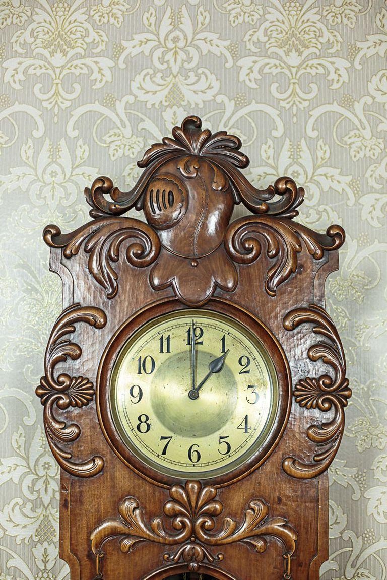 Walnut Grandfather Clock, circa 1910 4
