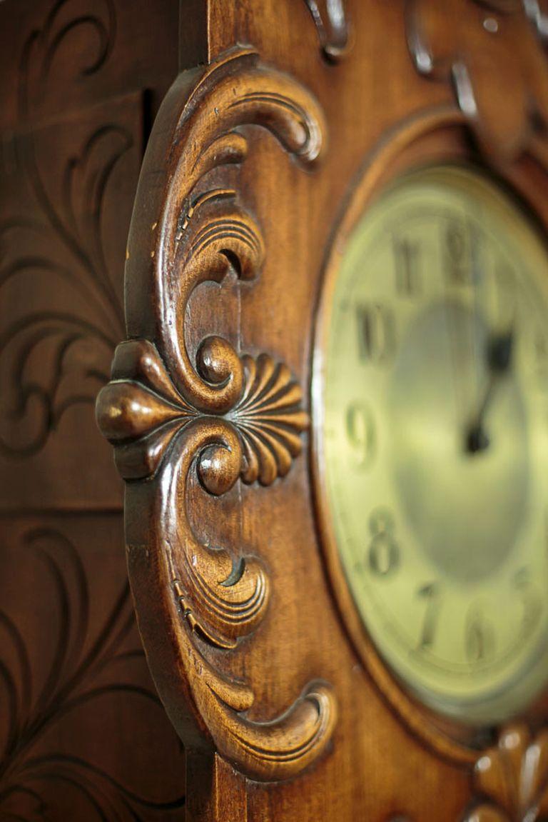 Walnut Grandfather Clock, circa 1910 5