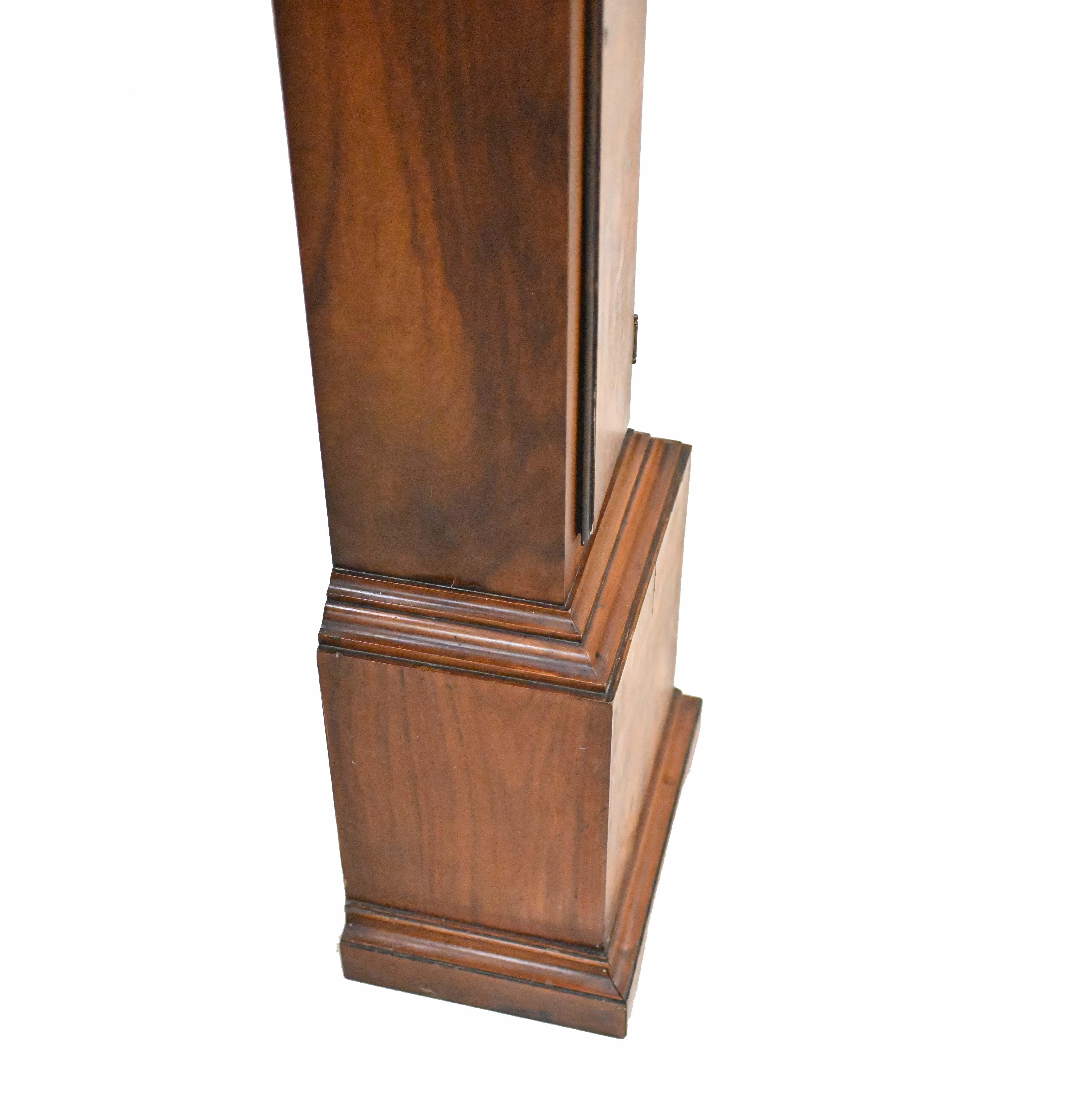 Walnut Grandmother Clock Chiming Walnut Tempus Fugit 5