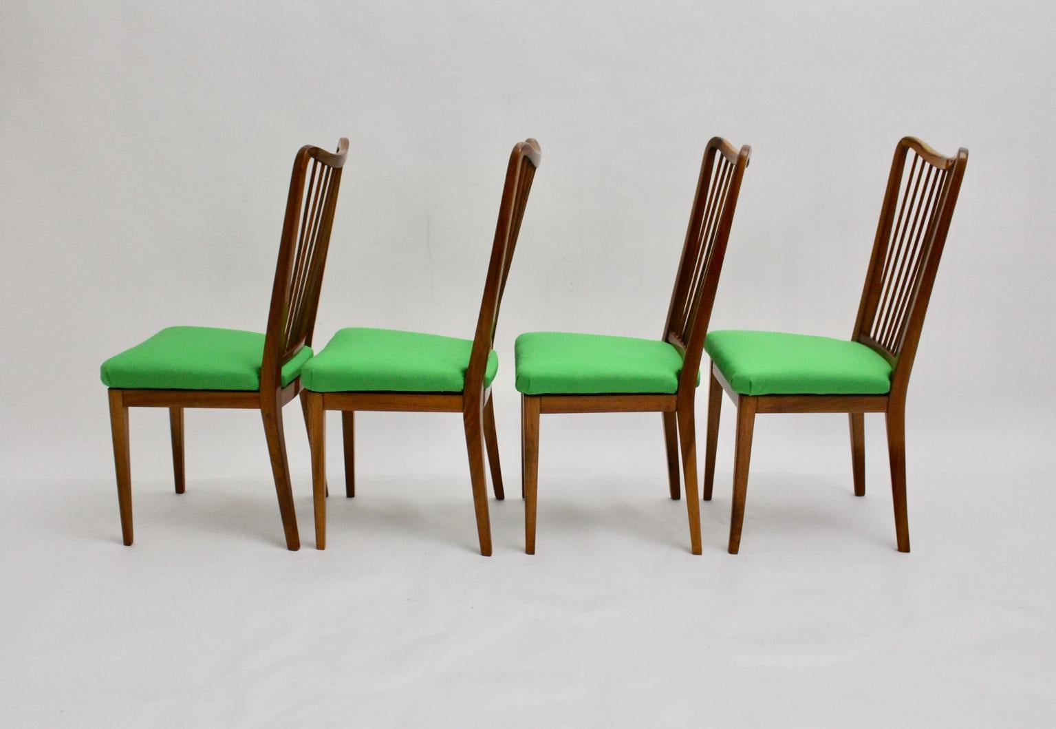Mid Century Modern vintage dining chairs from solid walnut attributed to Oswald Haerdtl, 1950s Vienna.
Oswald Haerdtl, (1899-1959) famed Viennese architect and designer
designed coffeehouses, interiors and industrial buildings.
Membership since 1928