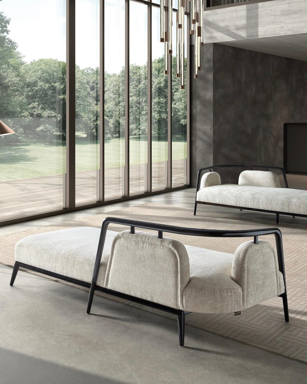 Nussbaum, Grüner Samt Modern Essex Daybed (21. Jahrhundert und zeitgenössisch) im Angebot