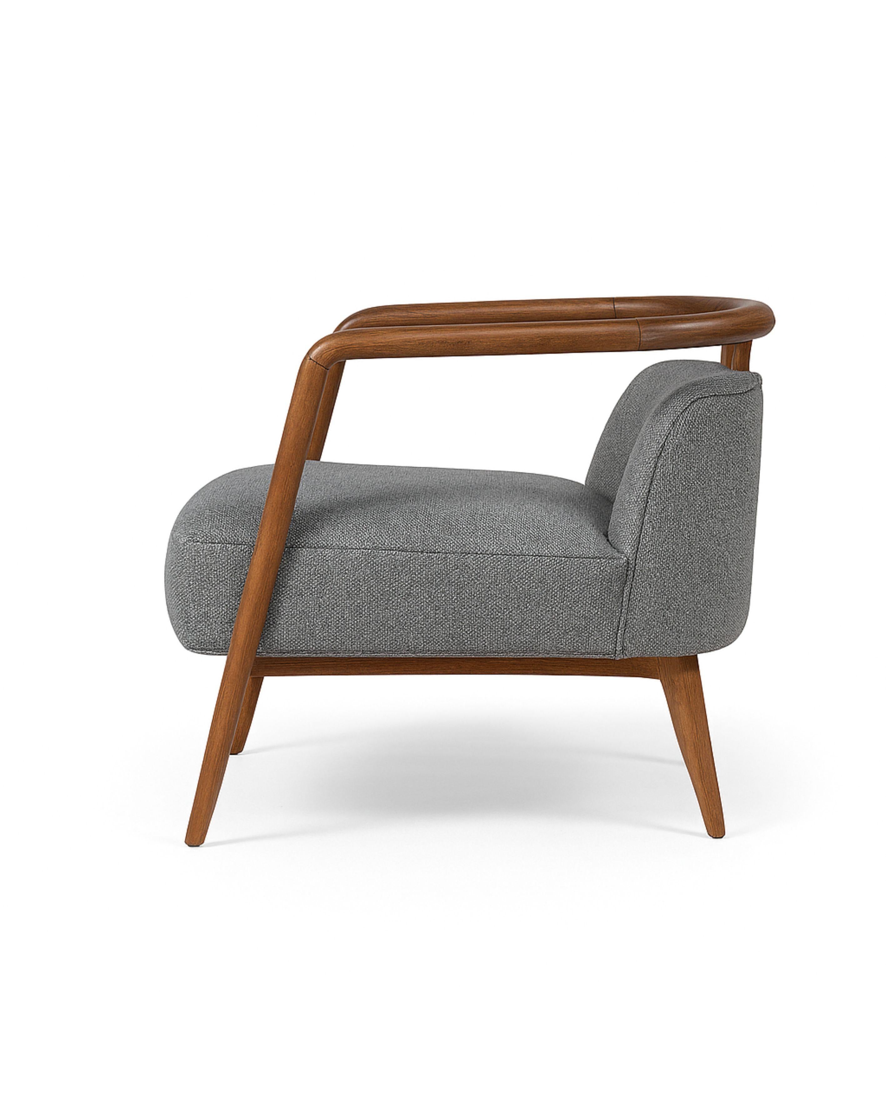 Nogal, Gris Sillón Moderno Essex Escandinavo moderno en venta