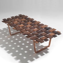 Walnut Grid Bench in Solid Walnut