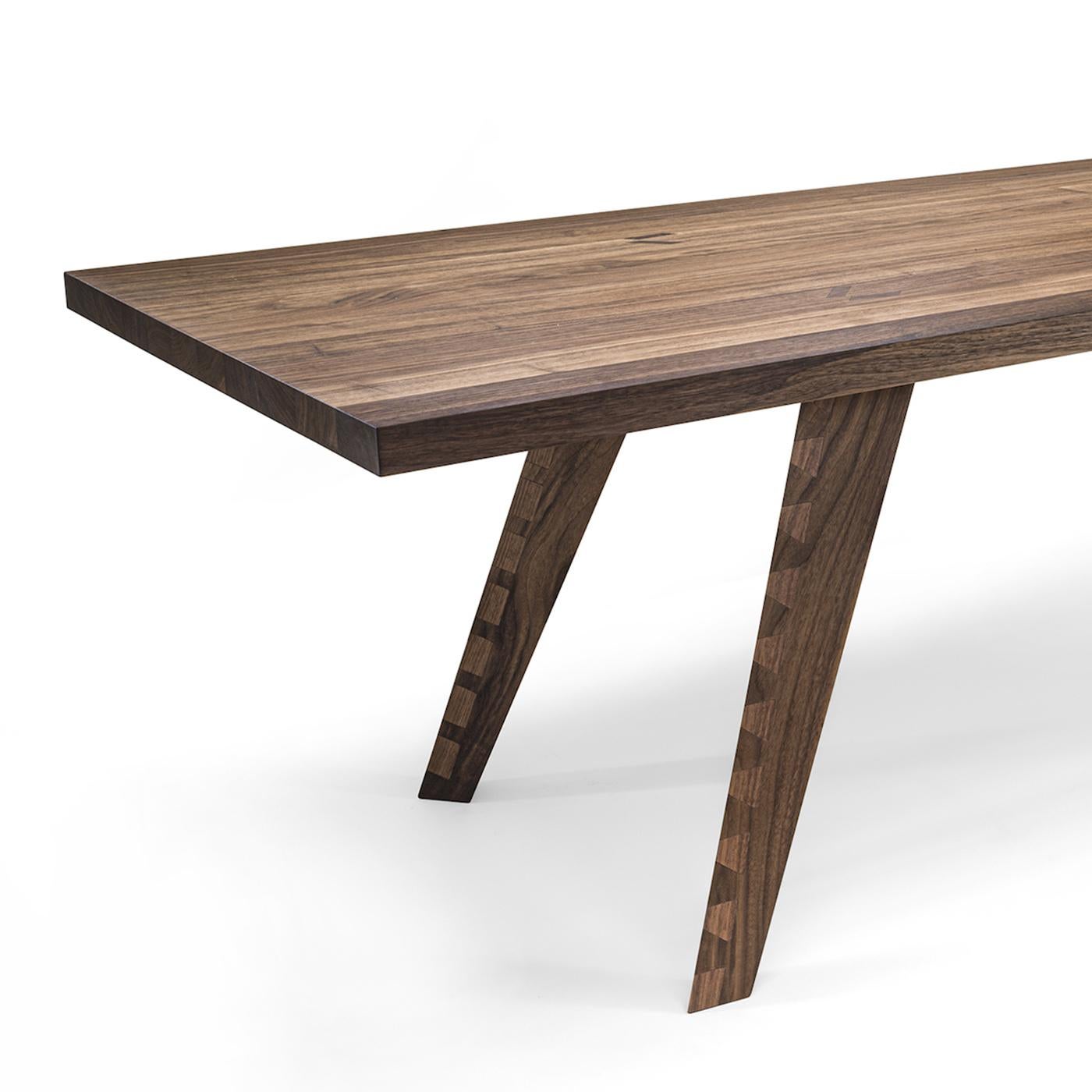 Hand-Crafted Walnut Grove Table For Sale
