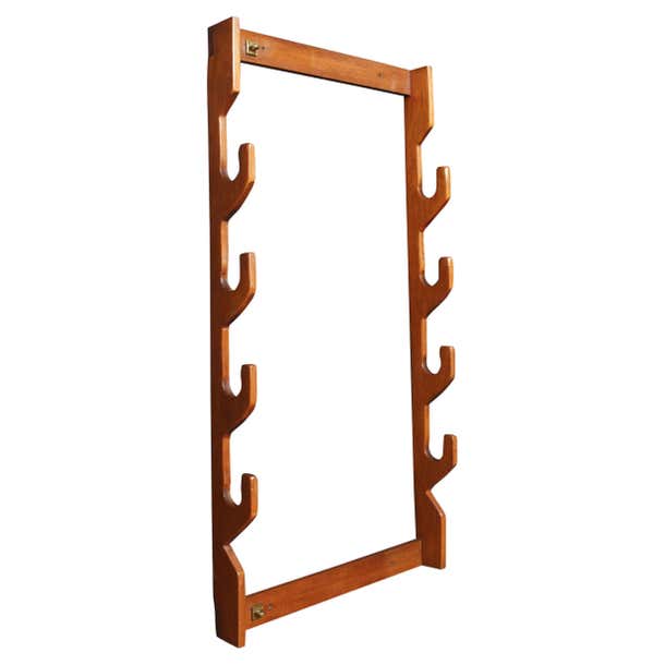 Walnut gun rack For Sale at 1stDibs
