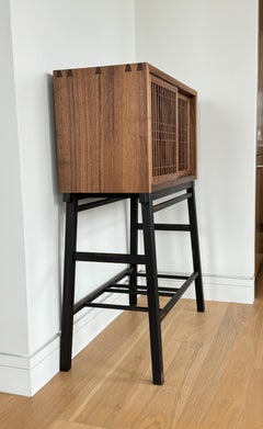 Walnut hall Cabinet  with Shoji Doors
