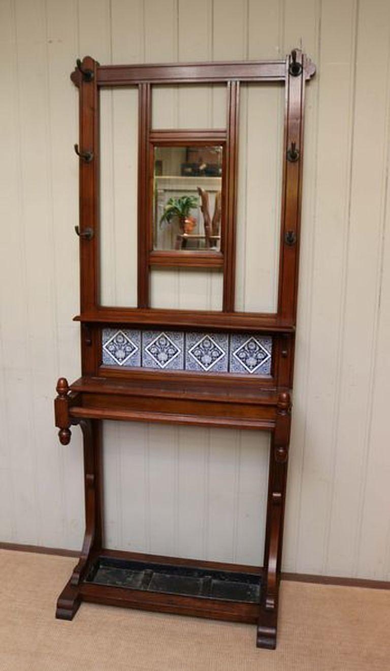 20th Century Walnut Hall Stand For Sale