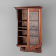 Walnut Hanging Curio Cabinet 20thC