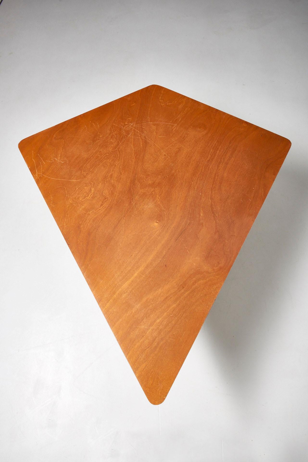 Steel Walnut HBK table by Willy Van Der Meeren