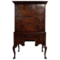 Antique Walnut Highboy in the George 1st Style