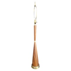 Walnut Hourglass Table Lamp 1960's