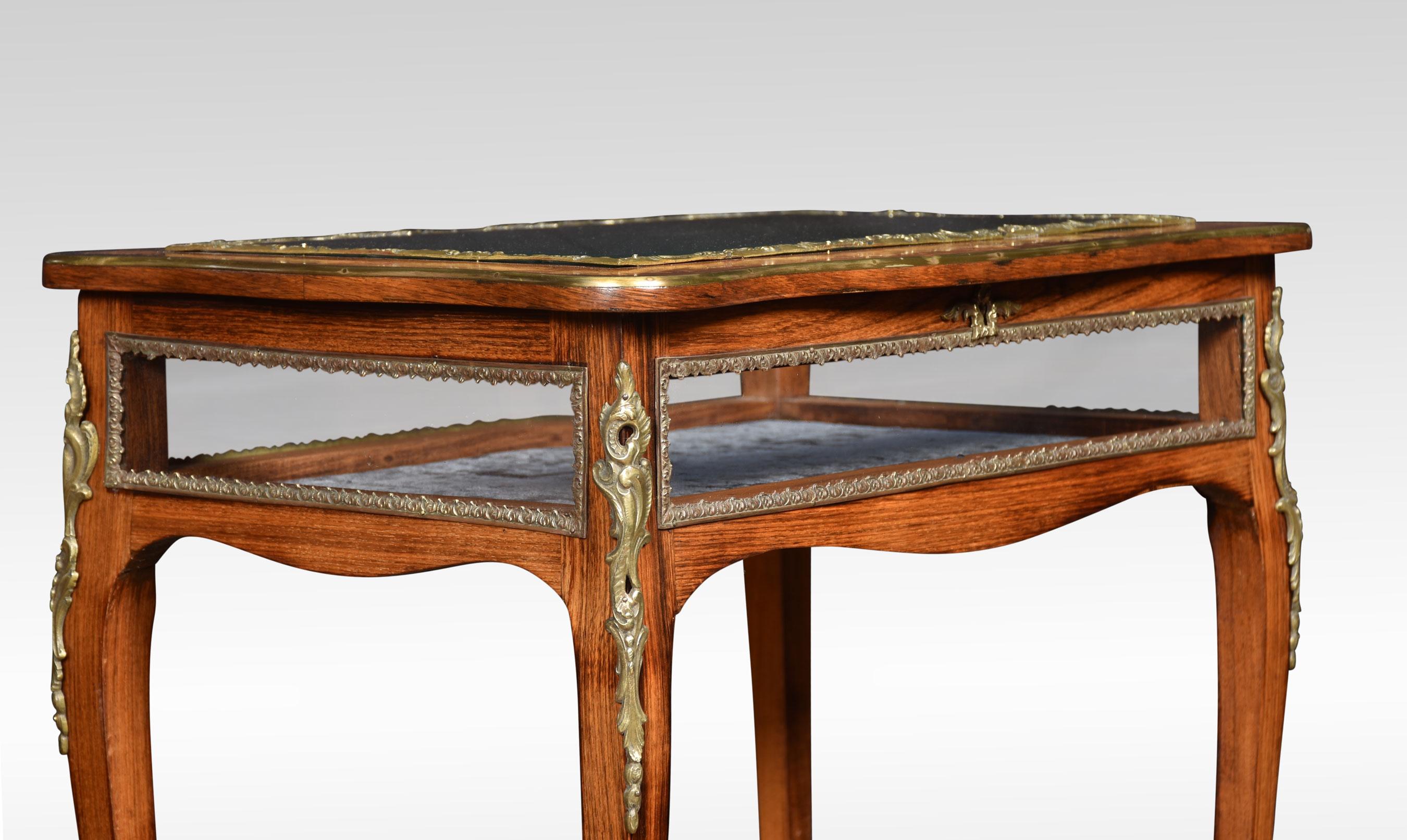 Walnut Inlaid and Metal Mounted Bijouterie Table 1