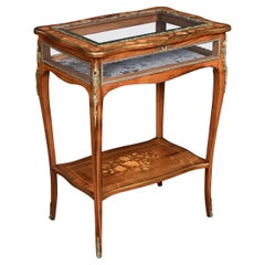 Walnut Inlaid and Metal Mounted Bijouterie Table