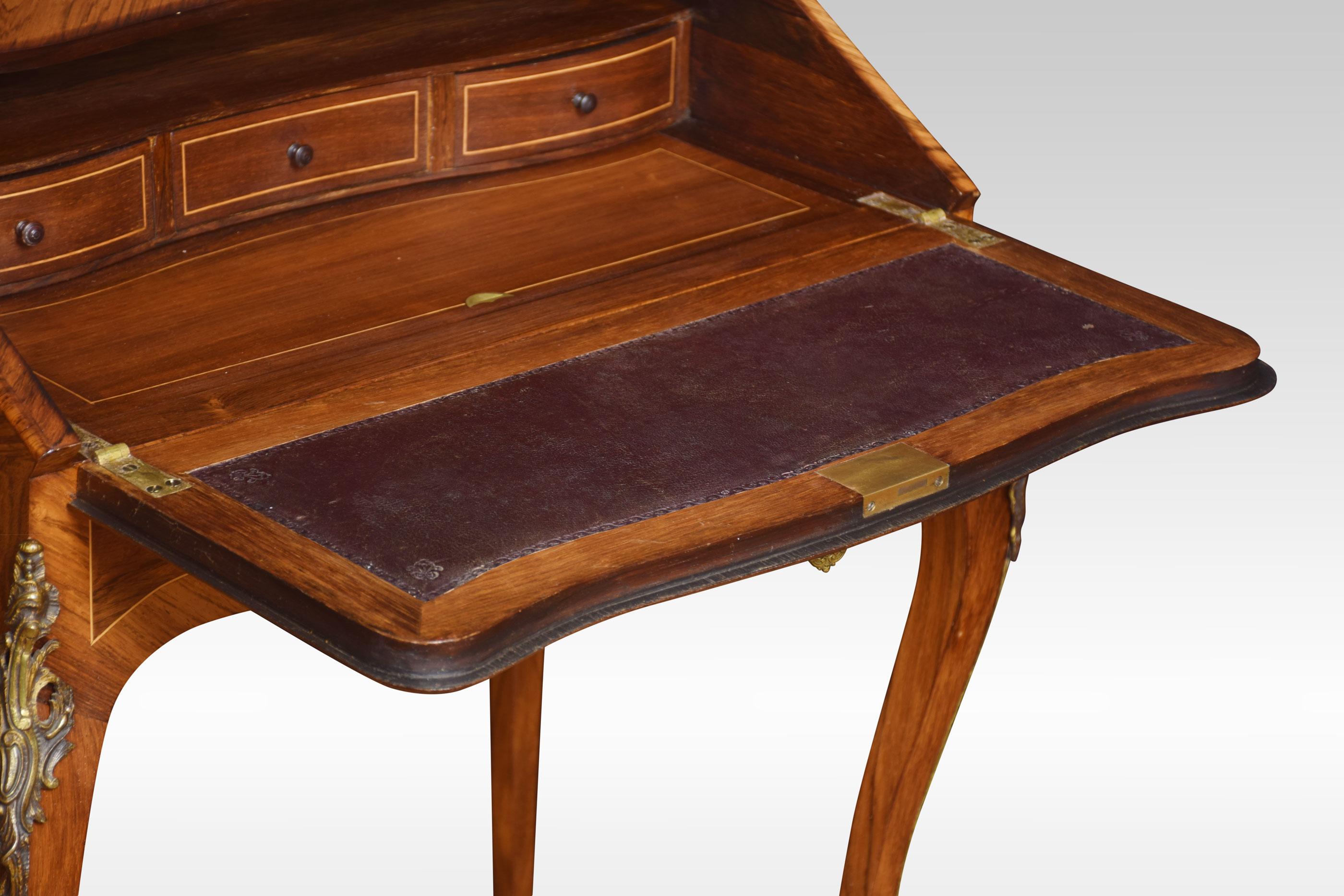 19th Century Walnut Inlaid Bureau de Dame