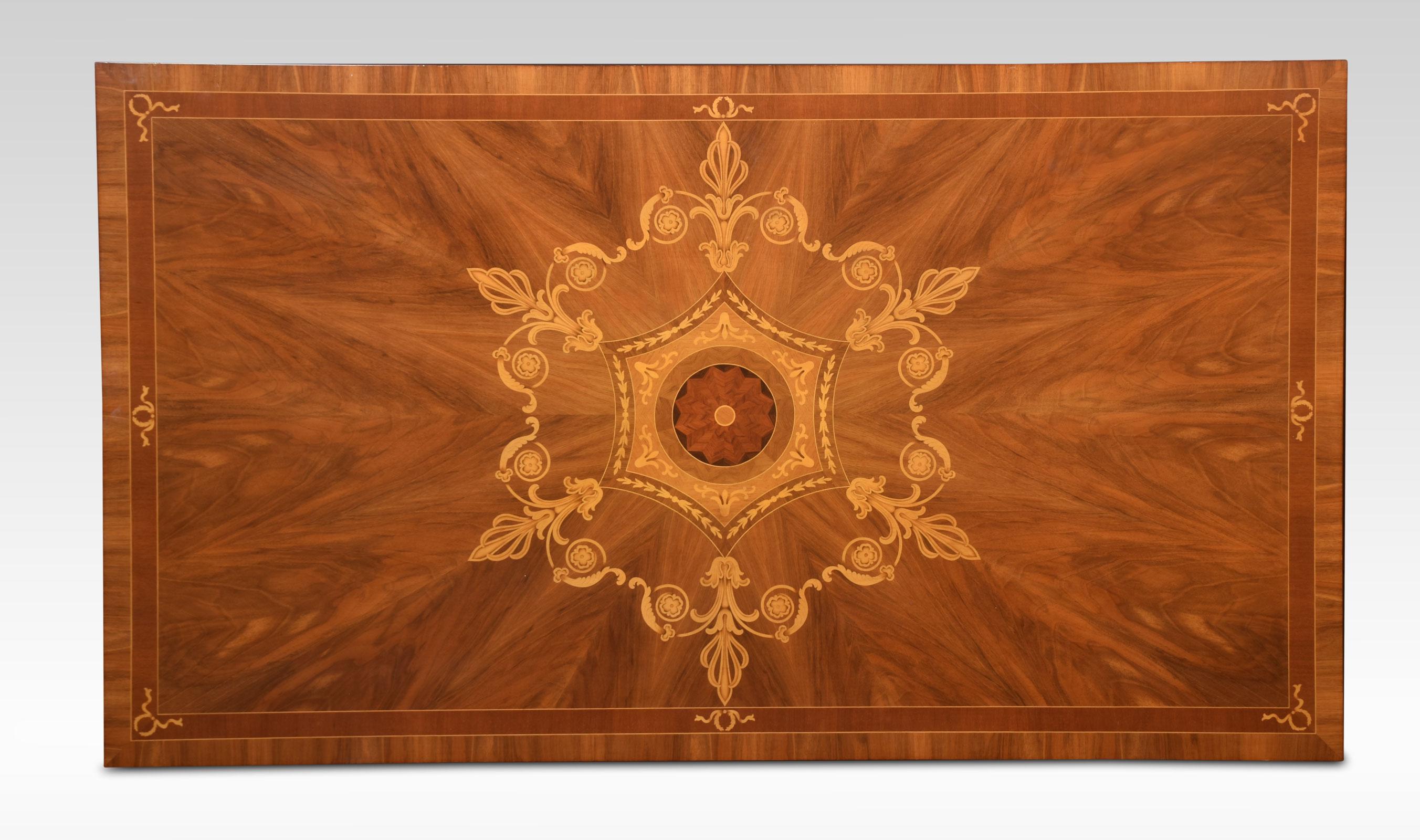 20th Century Walnut inlaid coffee table For Sale