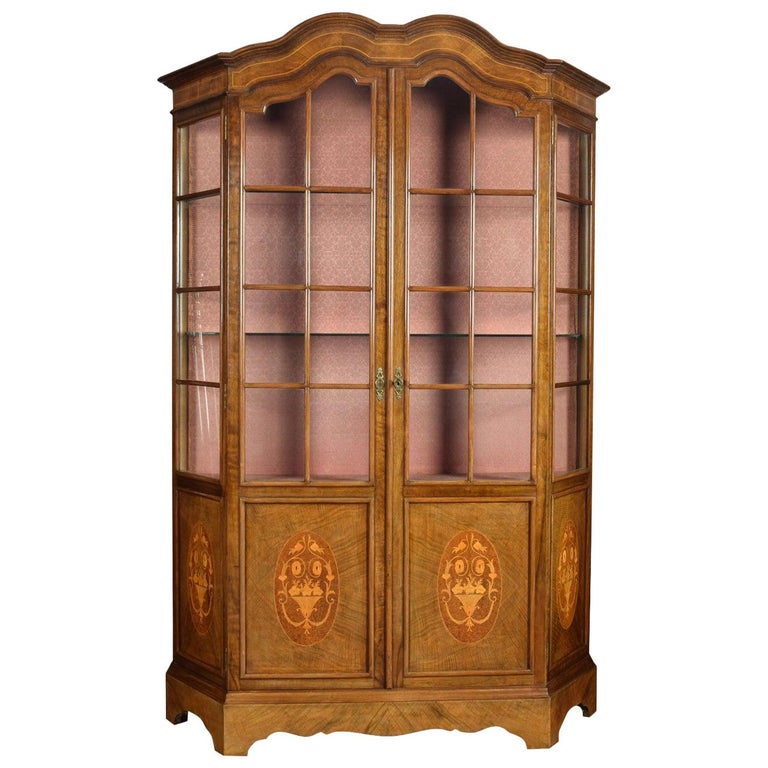 Walnut Inlaid Display For Sale at 1stDibs