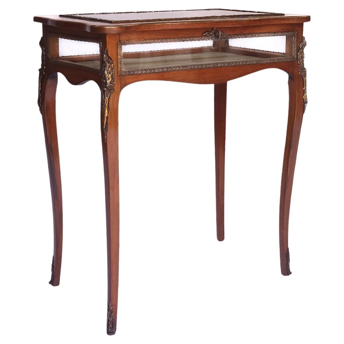 Walnut  & inlaid Marquetry Bijouterie Cabinet