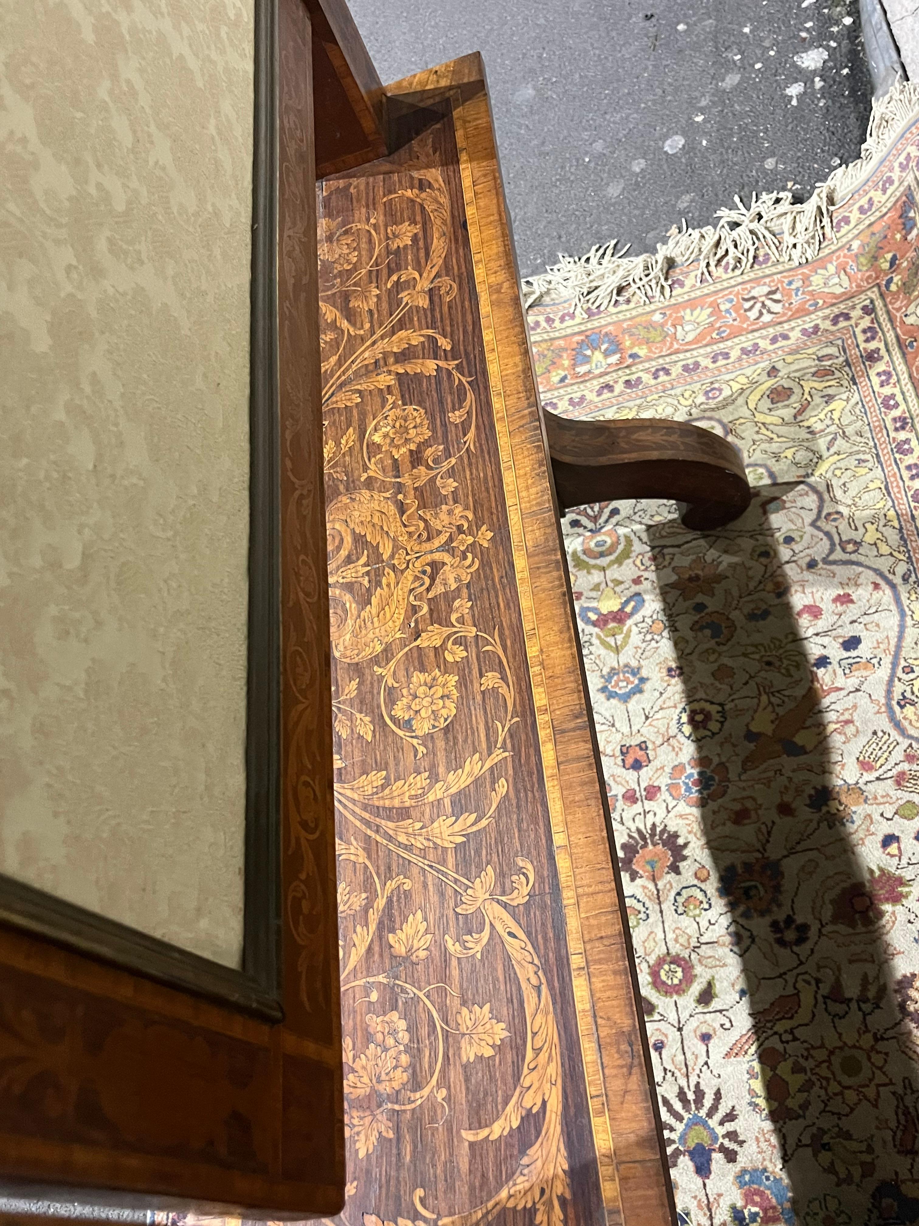 Walnut inlaid psyche of Charles X For Sale 12