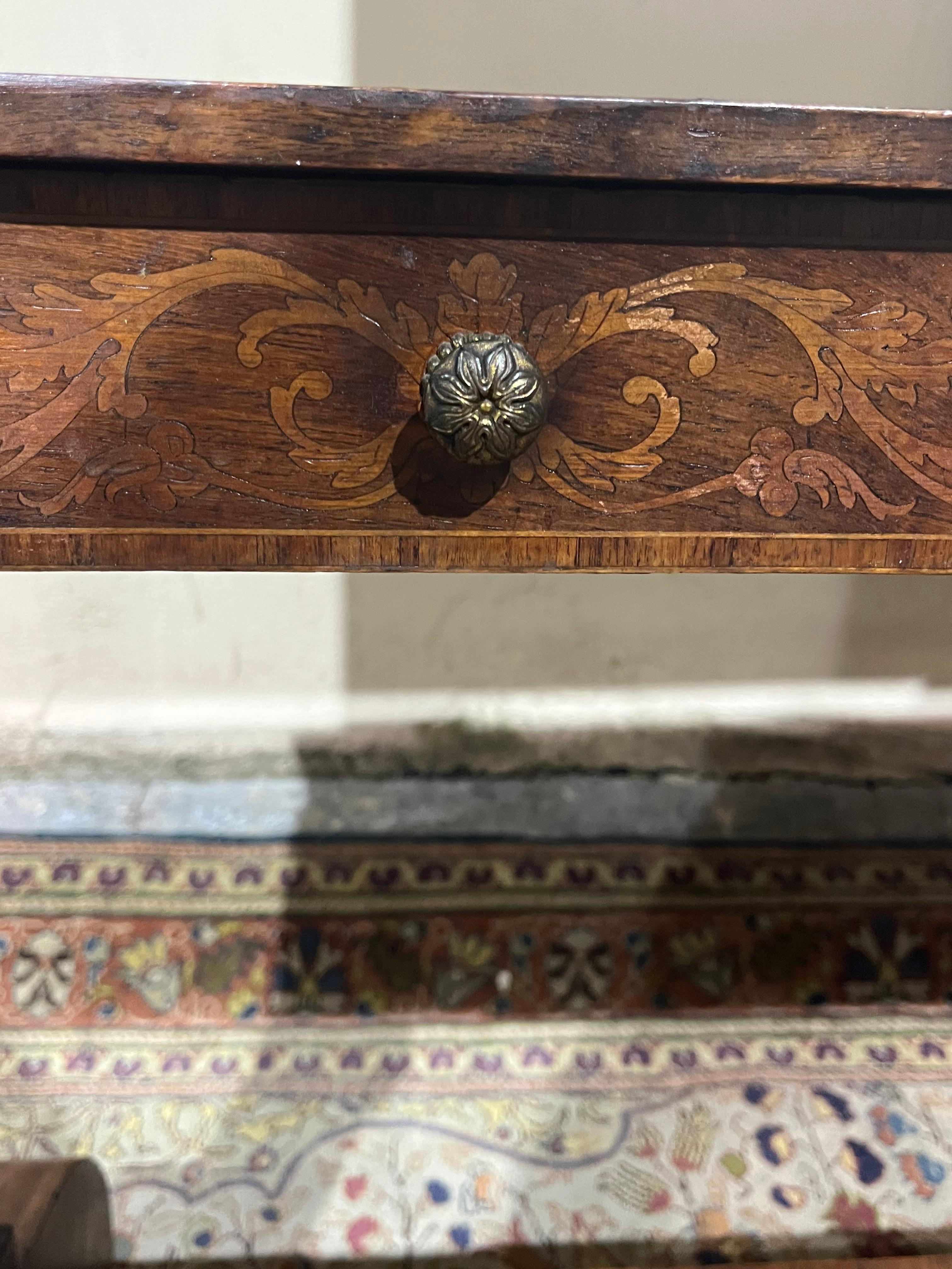 Walnut inlaid psyche of Charles X For Sale 13