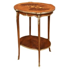 Antique Walnut inlaid side table