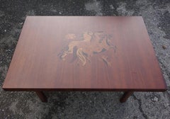 Walnut Inlay Coffee Table by Andrew Szoeke