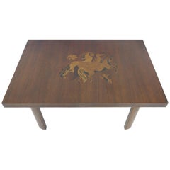 Walnut Inlay Coffee Table by Andrew Szoeke