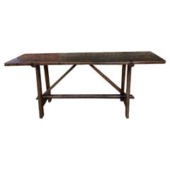 Walnut Italian Console, 18th Century