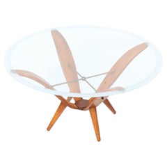 Walnut Italian Mid-Century Modern Coffee Table in the Style of Gio Ponti, 1950s