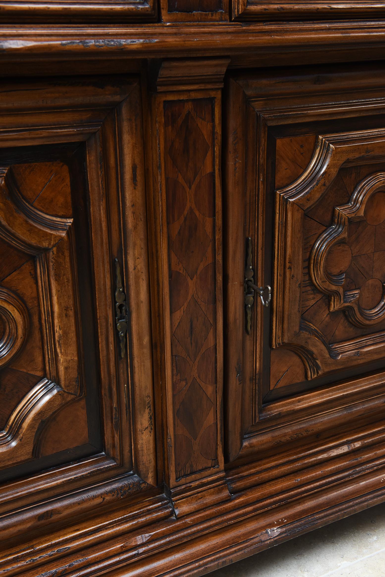 Hand-Carved Walnut (Jacaranda) Sideboard by Bussandri, Early 21st Century, Italian For Sale