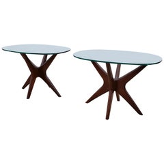 Walnut "Jacks" End Tables by Adrian Pearsall