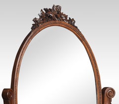 Walnut kidney shaped dressing table
