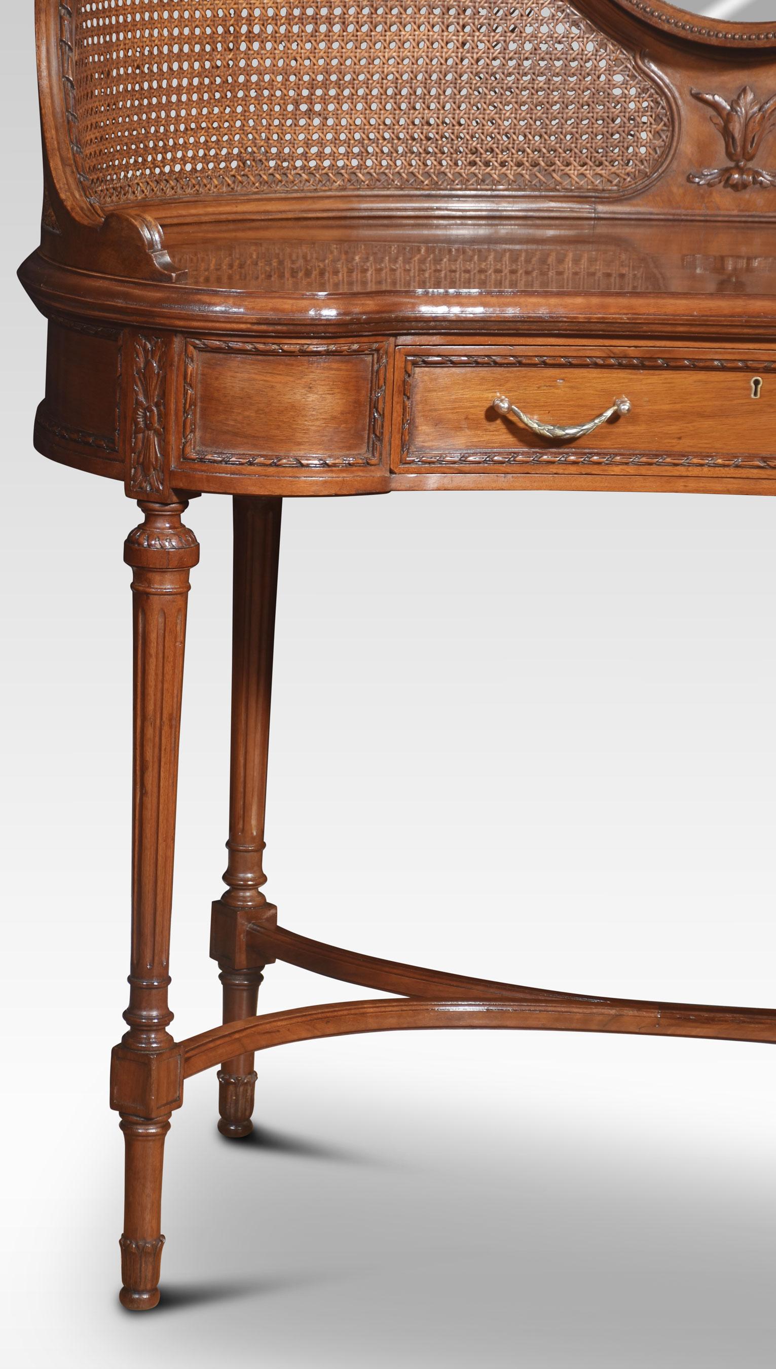 20th Century Walnut kidney shaped dressing table For Sale