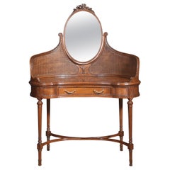 Antique Walnut kidney shaped dressing table