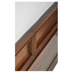 Walnut King Size Headboard, USA, 1950s