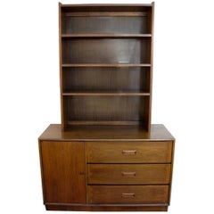 Walnut Lane Altavista Cabinet Hutch with Bookcase