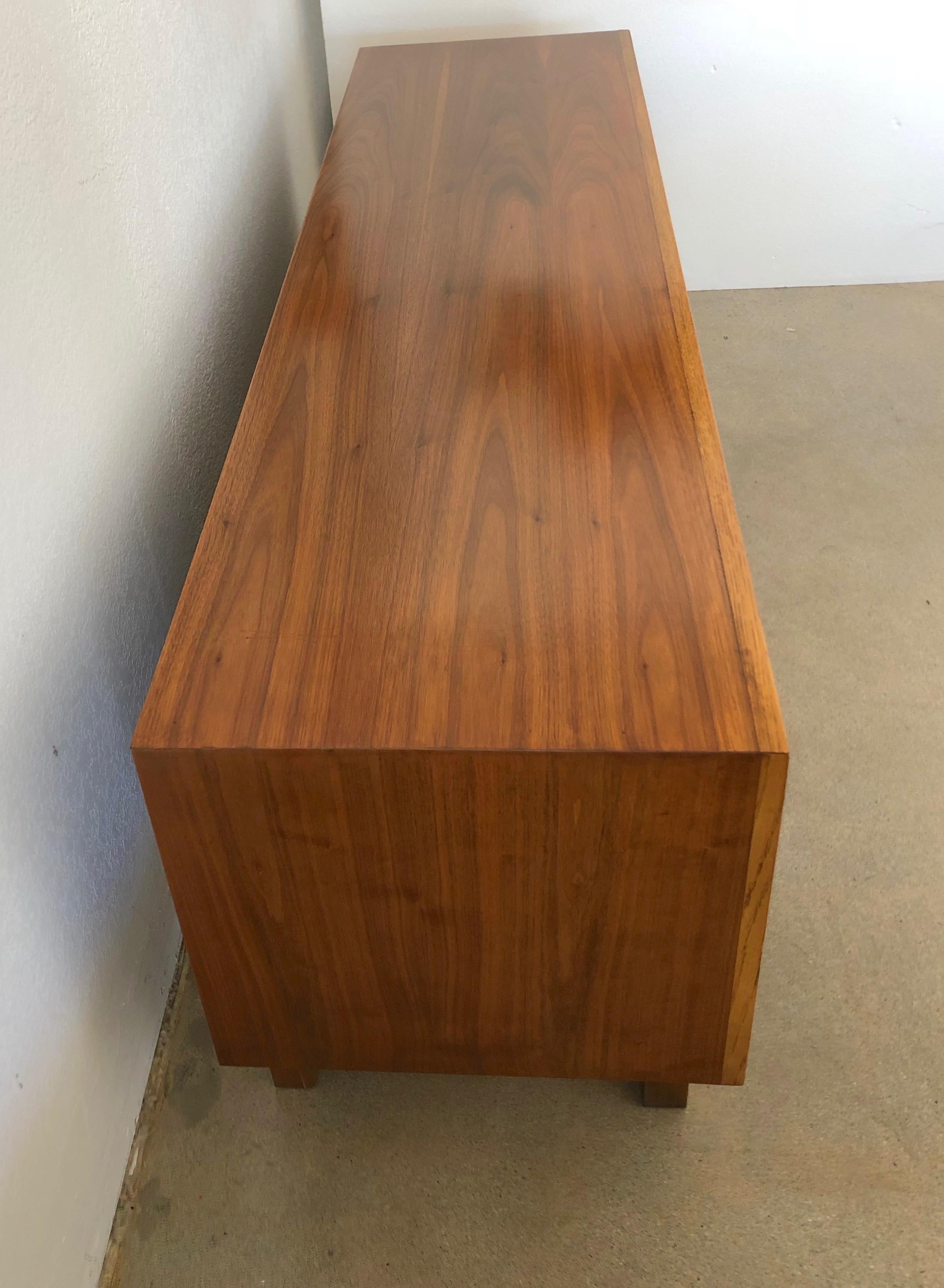 Veneer Walnut Lane Brutalist Low Cabinet