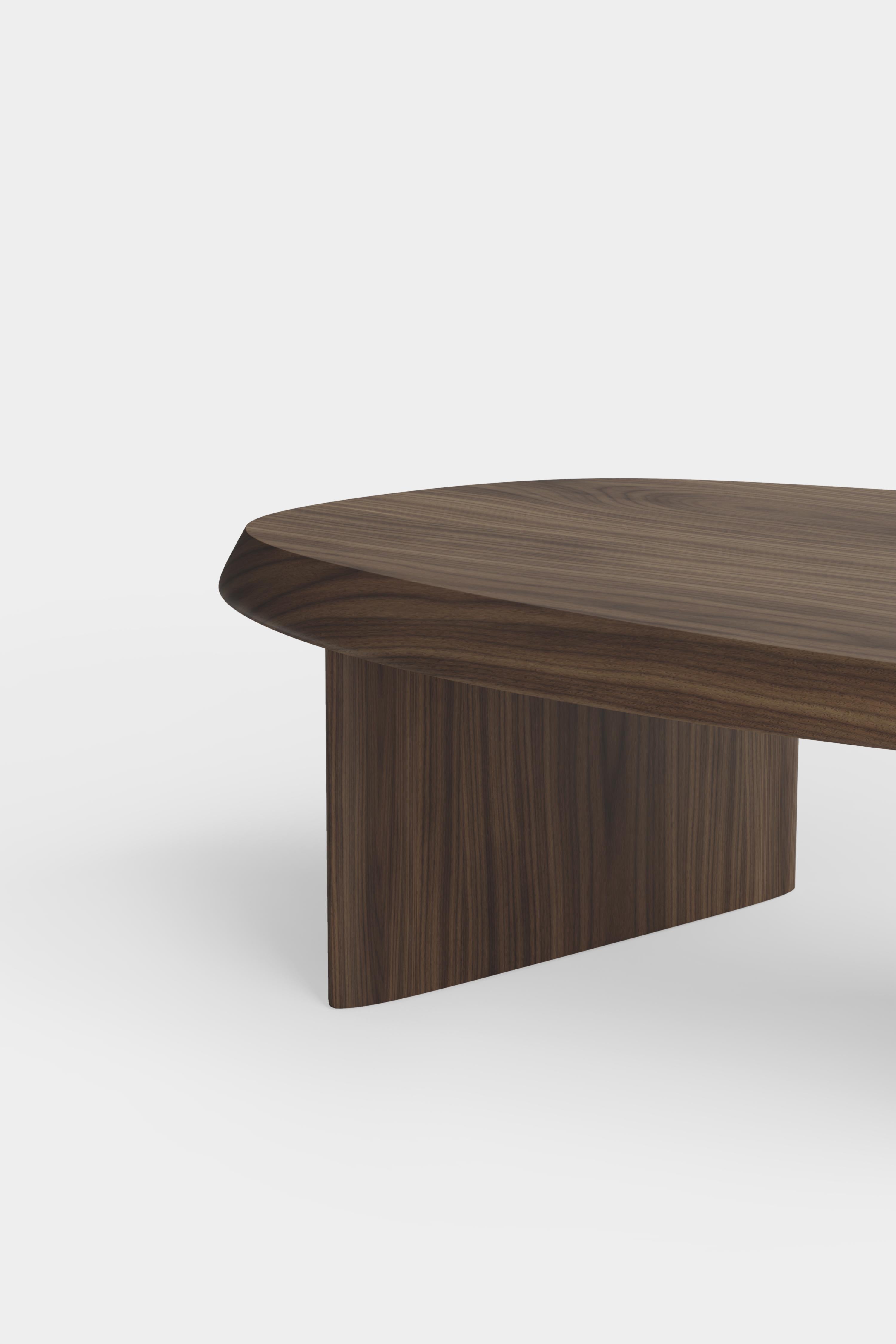 XXIe siècle et contemporain Duna Coffee Table in Solid Walnut Wood, Coffee Table by Joel Escalona en vente