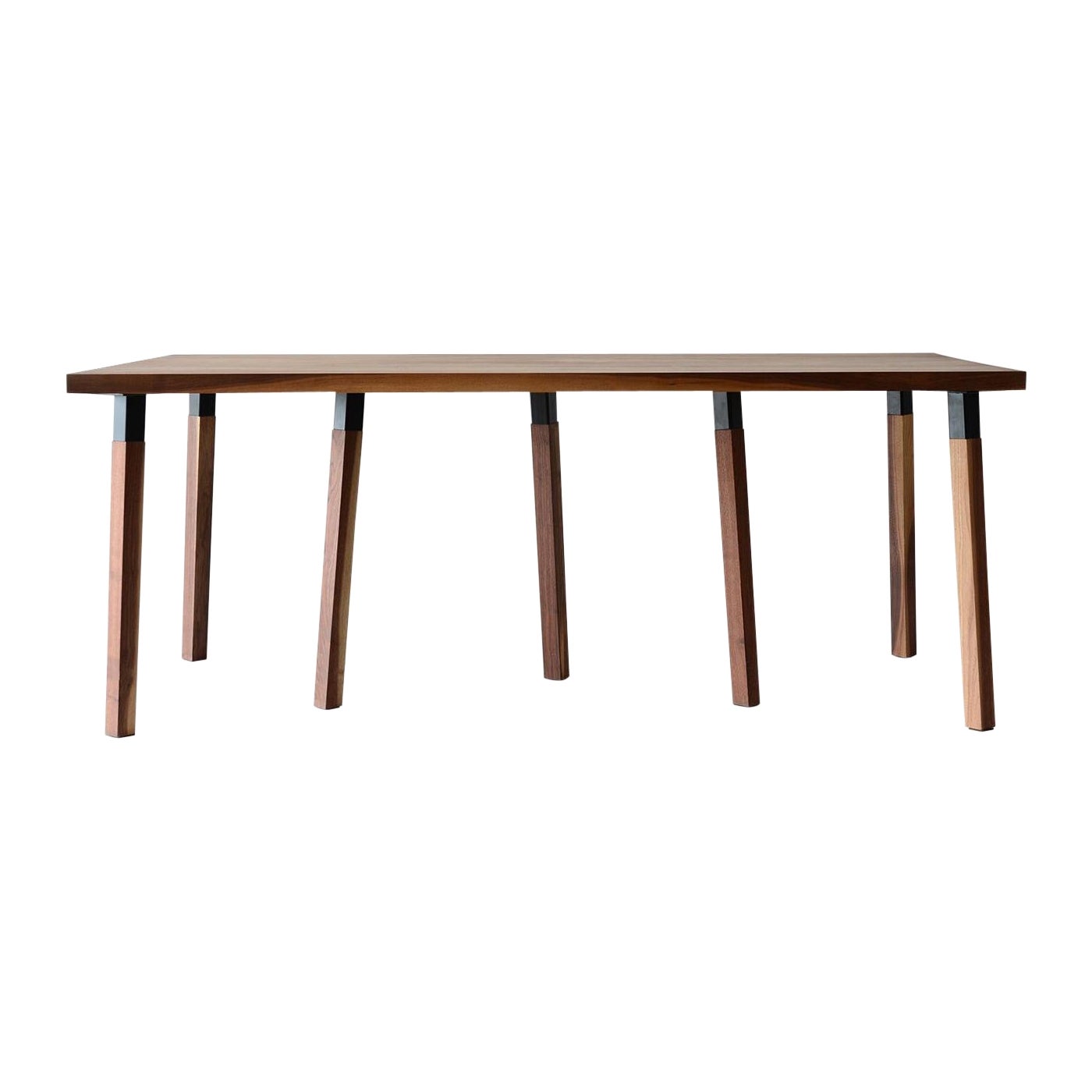 Walnut Large Pier Dining Table by Hollis & Morris