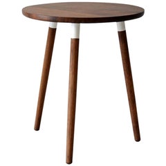 Walnut Large Tall Crescenttown Side Table by Hollis & Morris