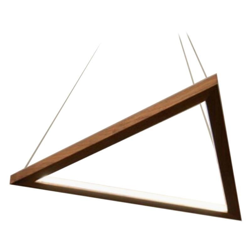 Walnut Large Triangle Sconce, Pendant by Hollis & Morris For Sale