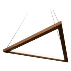 Walnut Large Triangle Sconce, Pendant by Hollis & Morris