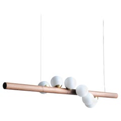 Pendentif horizontal Walnut Large Willow par Hollis & Morris