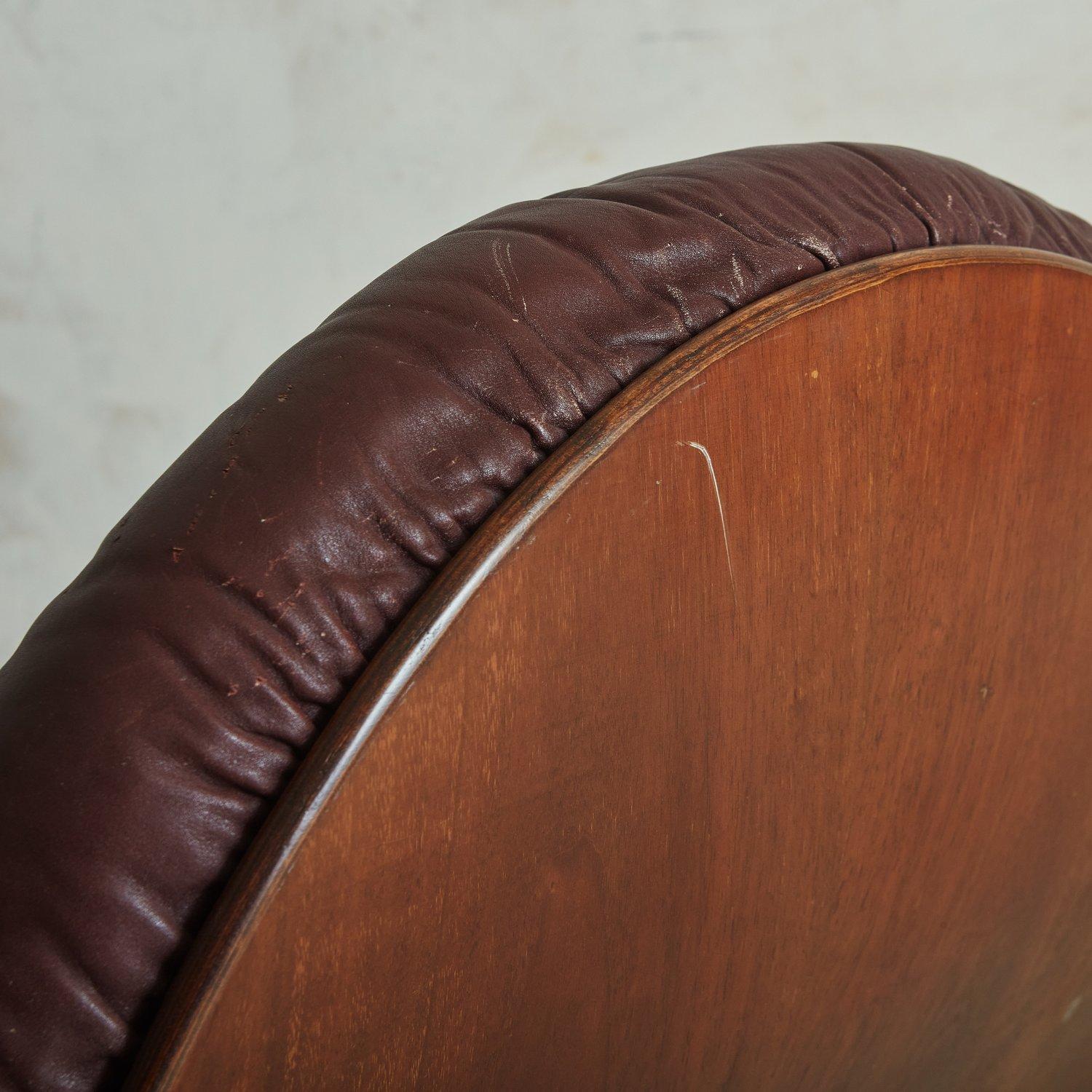 Stuhl „Arcata“ aus Nussbaum + Leder von Gae Aulenti für Poltronova, Italien 1968 im Angebot 3