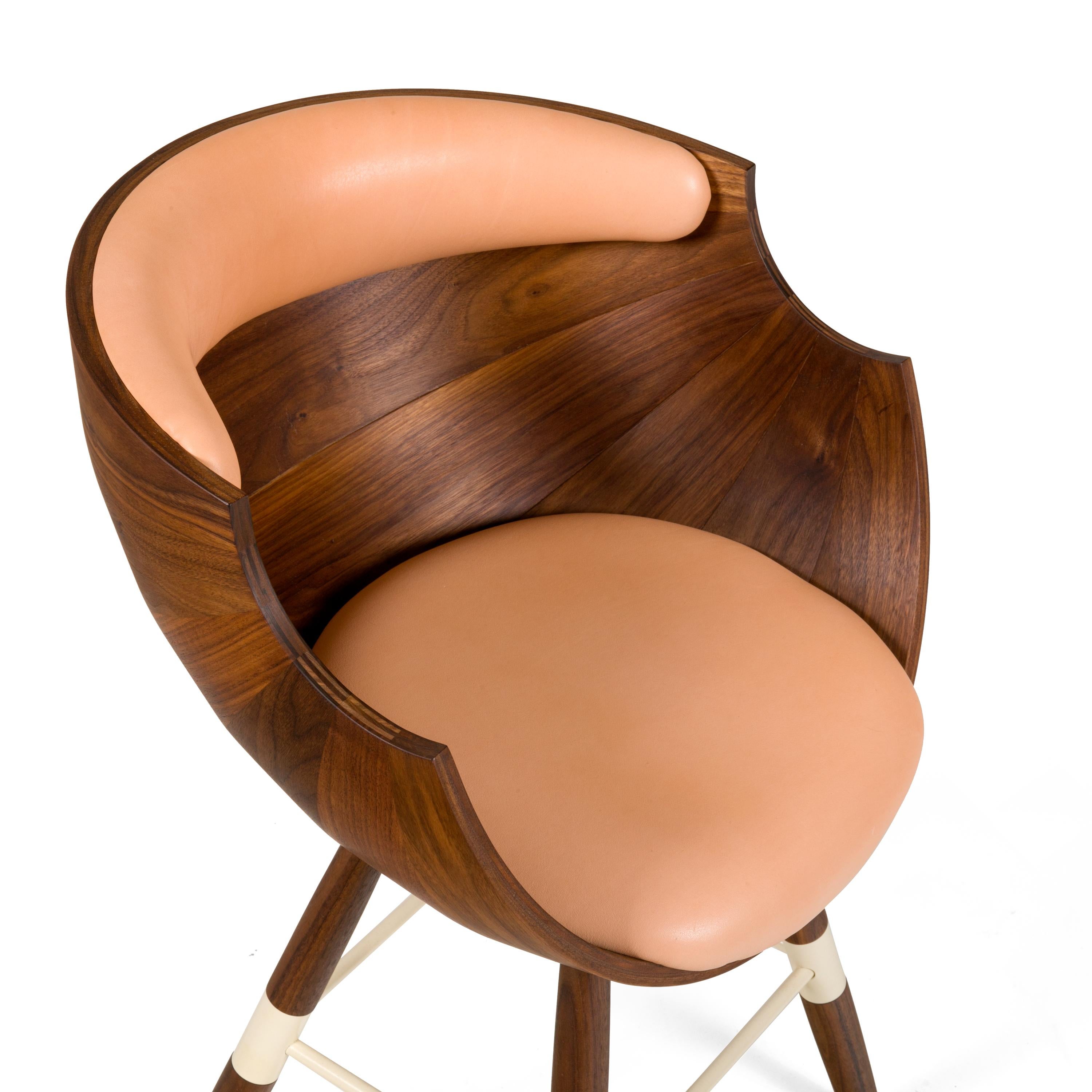 Contemporary Walnut and Leather 