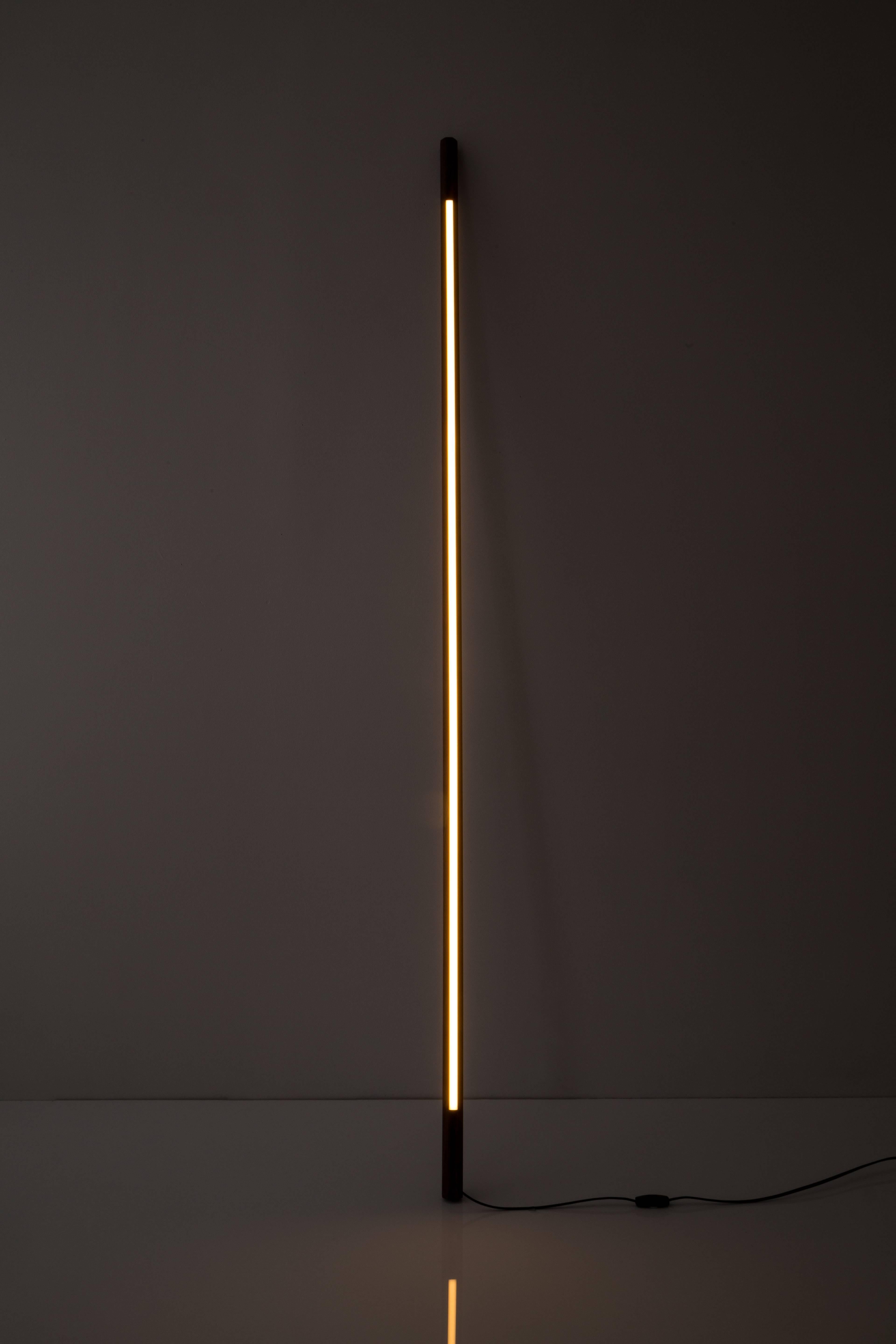 Walnuss LED Line Light Skulptur (amerikanisch) im Angebot