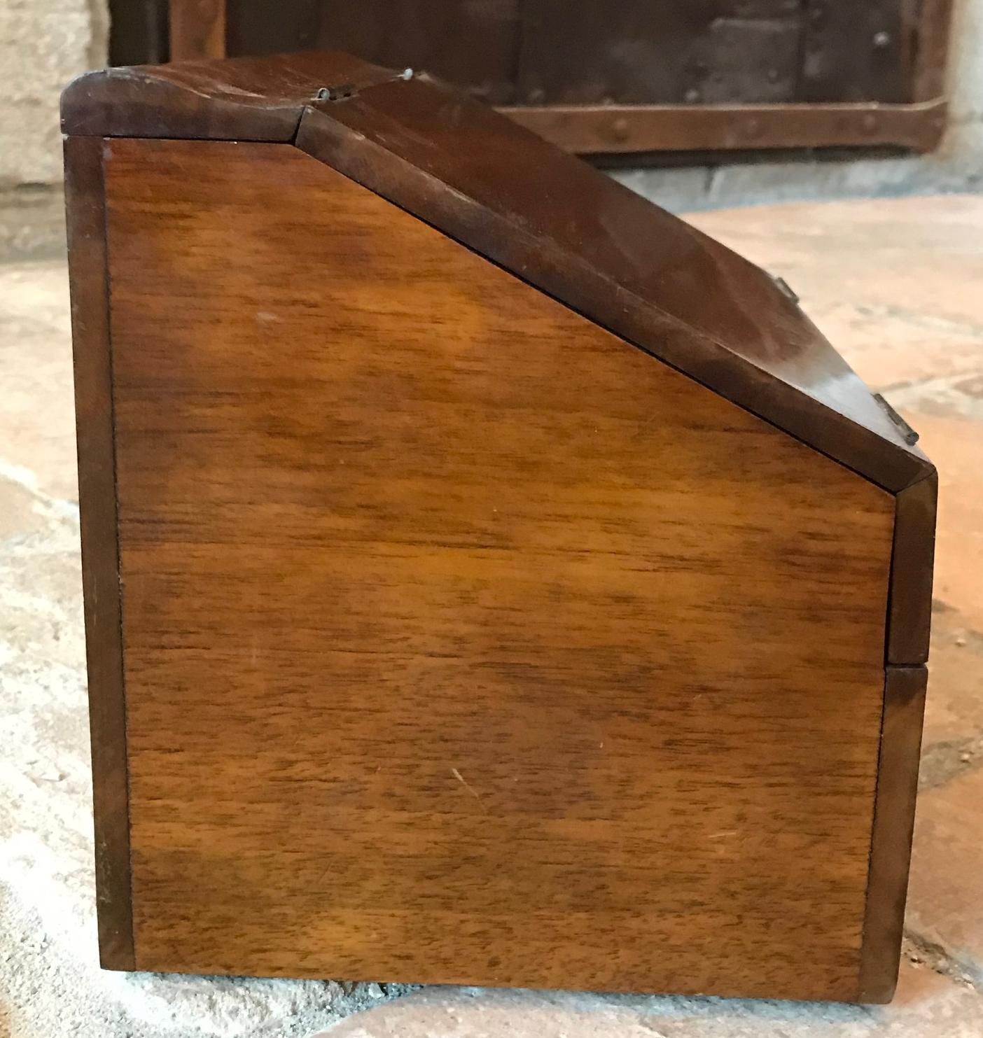 Austrian Walnut Letterbox, early 20th Century For Sale