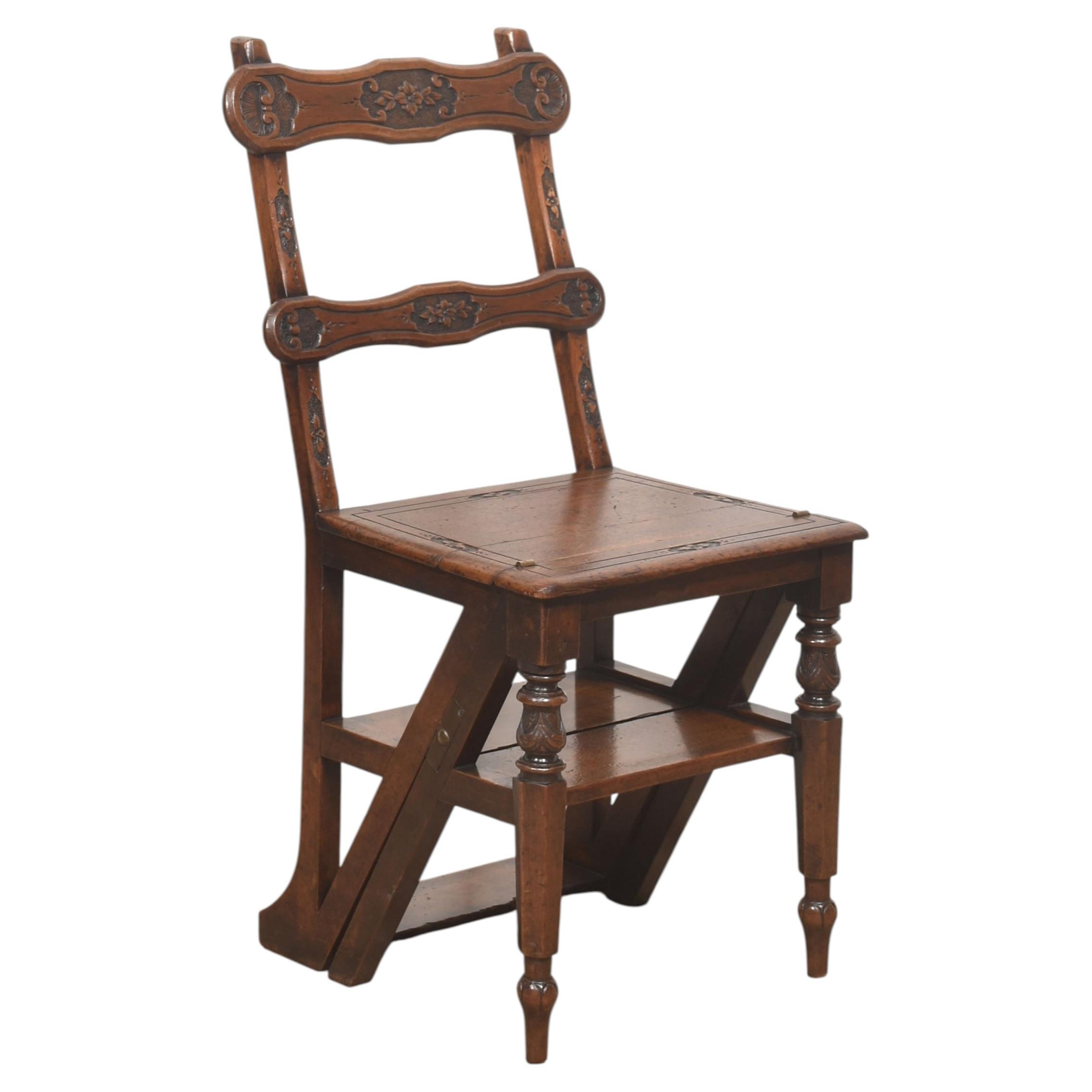 Walnut Library Steps Chair