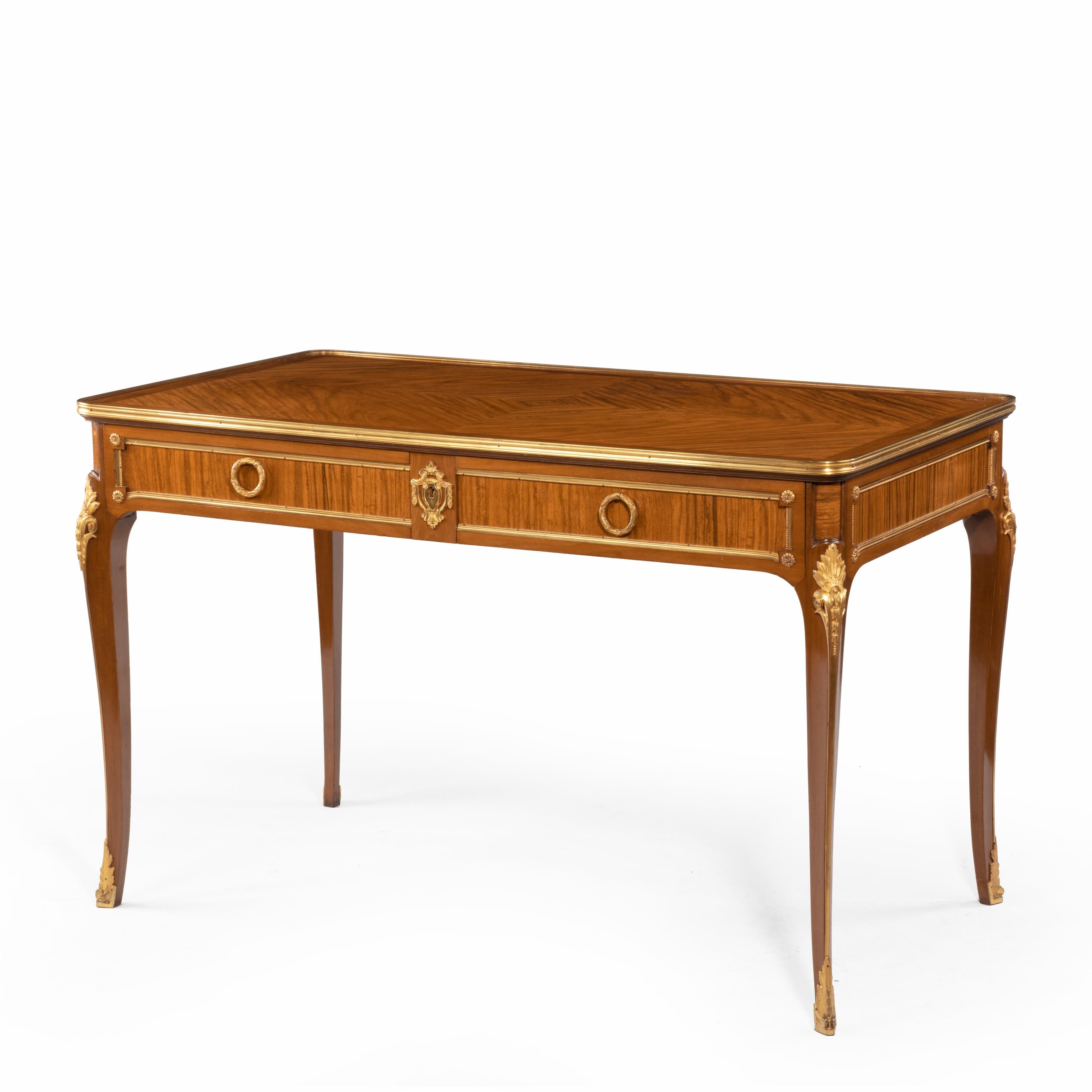 Late 19th Century Walnut Library Table by Alexandre Chevrié